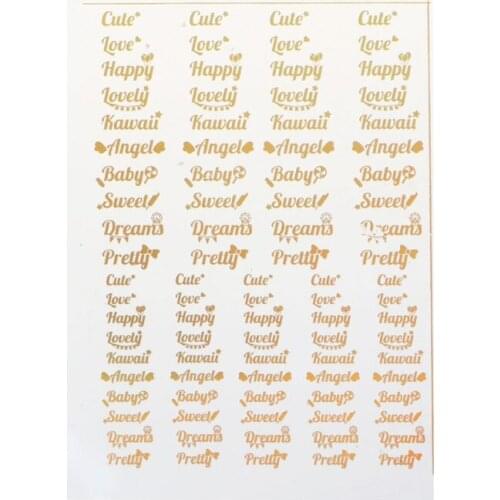 1 Sheet English Letters Resin Filler for DIY Epoxy Resin Mold Filling Material X7YA