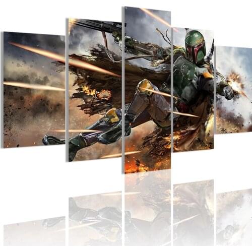 Classic Movie Posters 5 Panels Canvas Painting Posters Wall Art Print Pictures for Living Room Interior Home Decoration Frame