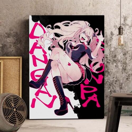 WTQ Japanese Anime Posters Canvas Painting Danganronpa One Piece Retro Poster Wall Decor Wall Art Picture Room Decor Home Decor