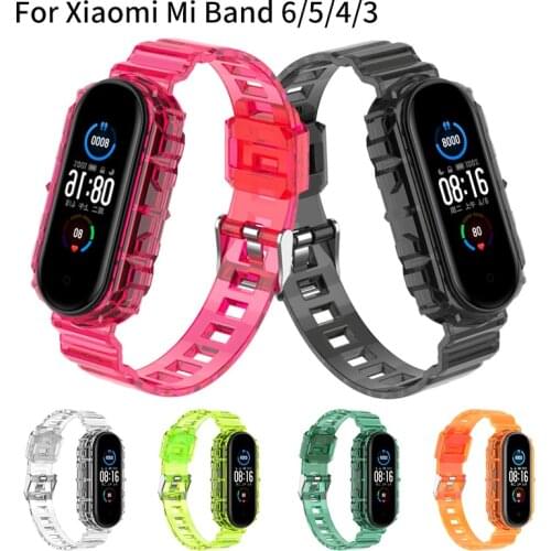 Fashion TPU wristband Watch Straps For Xiaomi Mi Band 6/5/4/3 Watchband Sport belt Bracelet For Xiaomi Band 6 smart watch Correa