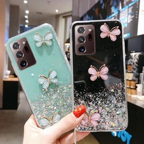 Luxury Bling Glitter Lanyard Silicone Phone Case For Samsung Galaxy S21 S20 FE Note 20 A32 A22 A72 Plus Ultra-thin Strap Cover