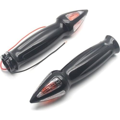 Spike Hand Grips Turn Signals For Harley Davidson Customs Dyna Softail 25mm