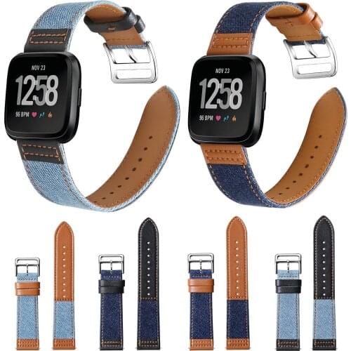 Sports Denim Fabrics Strap For Fitbit Versa Band Replacement Watchband For Fitbit Lite Versa 2 Watch Straps