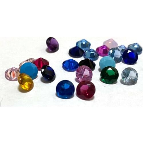 Wuzhou Factory Loose Gemstone Cubic Zirconia 500pcs 5A High Quality White Black Pink Violet Round CZ Diamonds stone for Watch