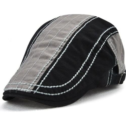 Winter and autumn new arrival hats simple hit berets men and women fashion patchwork outdoor beret 12947