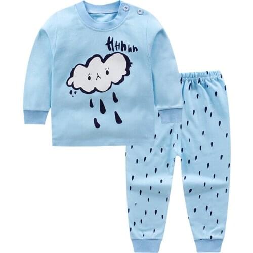 ZWF1207 Kids Clothes Boys Suit Childrens Wear Character Pattern Long Sleeve T-shirt Top Casual Pants Set Spring New Arrival