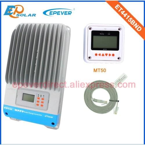 12V 600W Solar Panels home system apply MPPT eTracer seires solar controller MT50 remote Meter 45A 45amps ET4415BND max 48V