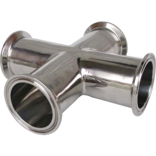 2'' Sanitary 304 Stainless Steel Tri Clamp Cross 4 Way Pipe Fitting