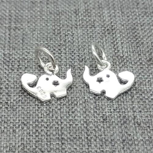 5 Pieces of 925 Sterling Silver Small Baby Dinosaur Charms for Bracelet Necklace