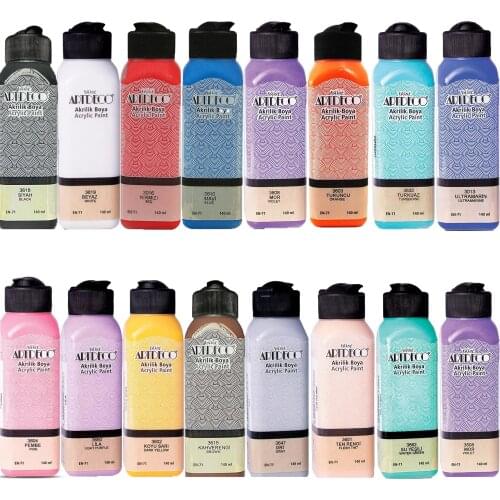 Artdeco Acrylic Paint 140 ml 18'li 12 10 6 pieces set glass wood stone airbrush painter and hobby canvas paints dye set professional