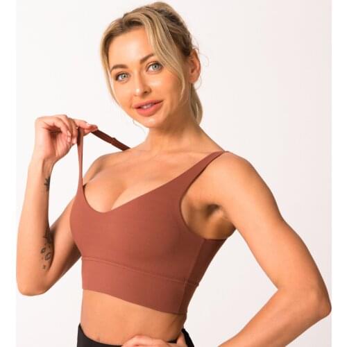 NORMOV Women Fitness Bra Breathable Push Up Bra Quick Dry Yoga Top Gym Clothing Running Shock-Proof Crop Top