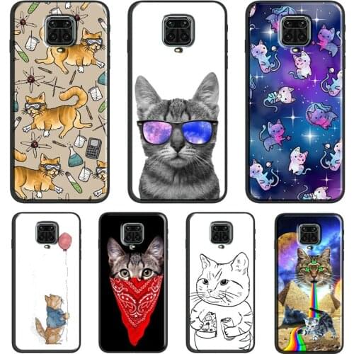 Cute Kitten Cats Cartoon For Xiaomi Redmi Note 7 8 Pro 8T 9S Note 9 10 Pro Cover For Redmi 9T 9 9A 9C 7A 8A Case