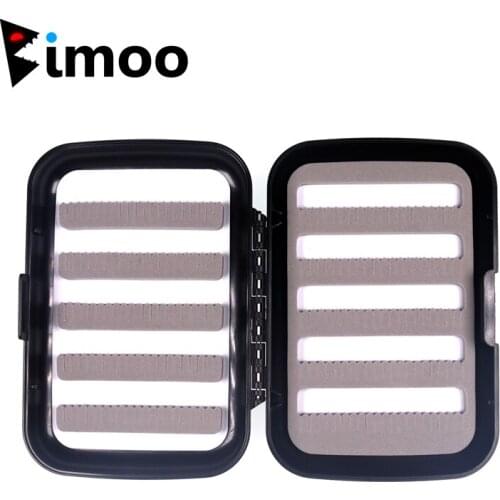 Bimoo 2pcs Double Sided Fishing Fly Box for Nymph Dry Wet Trout Fly Fishing Fly Pocket Waterproof Case