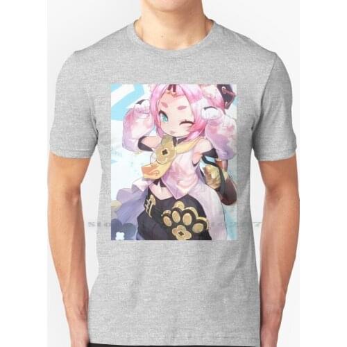 Diona Shot T Shirt 100% Pure Cotton Anime Manga Waifu Weeb Japanese Kawaii Japan Aesthetic Loli Girls Cute Doujin Genshin