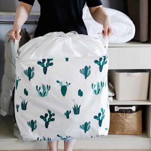 100L Large-capacity beam mouth quilt storage bag clothes storage basket