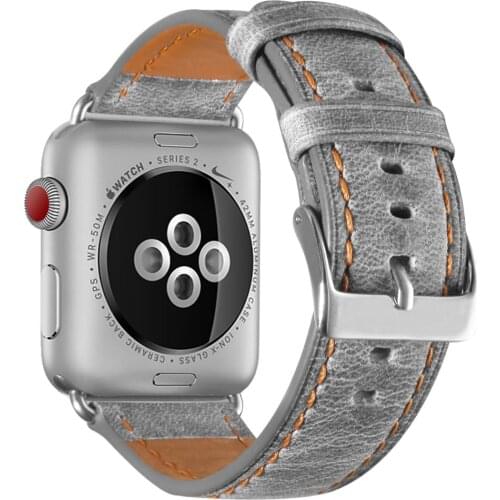 Leather Strap for Apple Watch Band Serie 3/2/1 42/38mm Sport loop Bracelet For iwatch 4/5 Band 44/40mm smart watch accessories