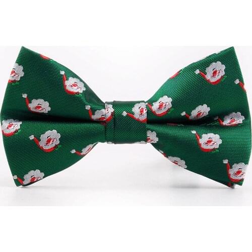 Fashion Christmas Bow Tie Fashion Boys Tie Necktie Green Tree Santa Claus Snowflake Adjustable Bow Ties For Men Bowtie