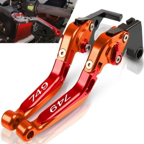 Motorcycle Folding Extendable Handlebar CNC Moto Adjustable handbrake Clutch Brake Levers For DUCATI 749 S R 2003 2004 2005 2006