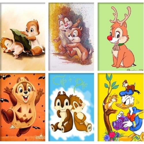 5D DIY Diamond Painting Disney Cartoon Squirrel Diamond Embroidery Mosaic Cross Stitch Kits Home Decor Full Drill
