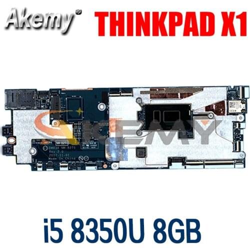 NM-B271 motherboard For ThinkPad X1 Tablet 3rd laptop motherboard FRU 01AW887 01AW886 01AW885 i5 8350U 8GB tested OK Mainboard