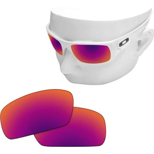 OOWLIT Polarized Replacement Lenses of Purple Red Mirror for-Oakley Crankshaft OO9239 Sunglasses