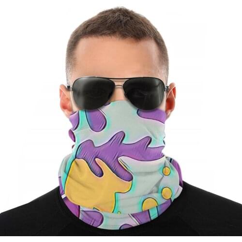 Pastal Leaf Mixed Color Magic Scarf Neck Face Mask Unisex Neck Gaiter Balaclava Bandana Protective Headband Outdoor Climbing