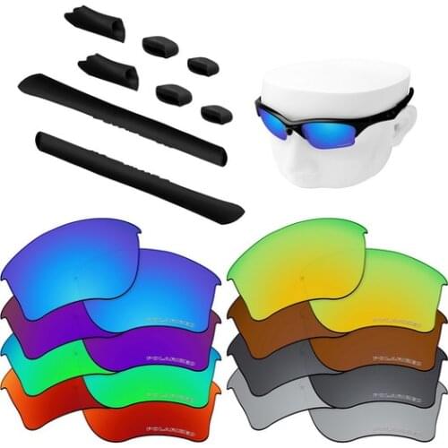 OOWLIT Anti-Sea Water Replacement Lenses&Rubber Kit for-Oakley Half Jacket XLJ Etched Polarized Sunglasses