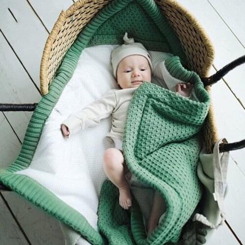 LZH Autumn Winter Baby Sleeping Bag Newborn Baby Envelope For Statement Infant Knitted Sleeping Bag For Baby Anti-kick Blanket