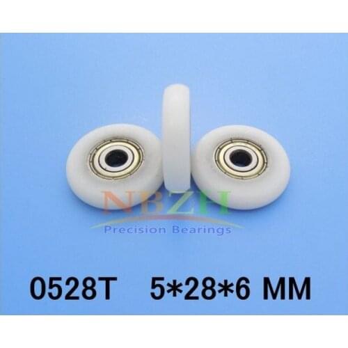 Outside the ball bread plastic nylon roller bearing door pulley wheel doors and Windows pulley 5 * 28 * 6 MM pom bearing