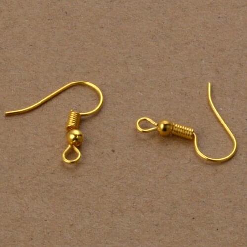 200pcs 20x18mm Gold-color DIY Earring Findings Earrings Clasps Hooks Fittings DIY Jewelry Making Accessories Iron Hook Earwire