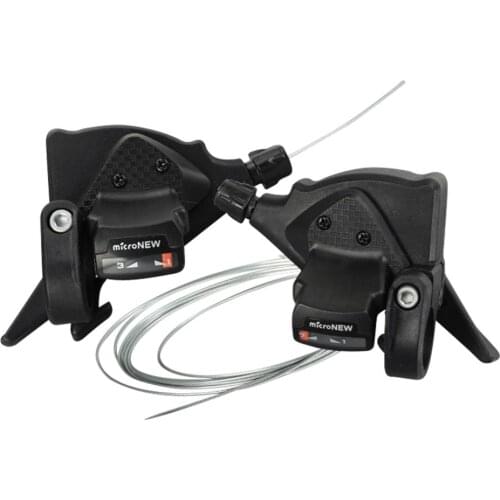 1 Pair Aluminum Durable Mountain Bike Shifter 3 x 7/8/9/10/11 Speed MTB Bicycle Gear Lever Set with Inner Shift Cables