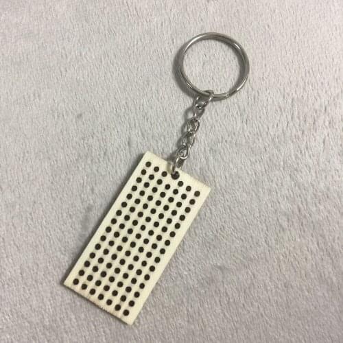 20pcs thread minder cross stitch pendant blank rectangle keychain keyring rectangle wooden cross stitch diy