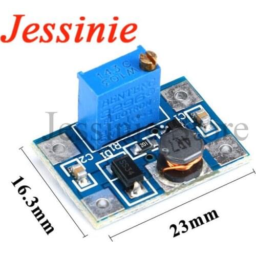 50pcs DC-DC 2-24V to 2-28V Step Up Adjustable Power Module Step-up Boost Converter Large Current 2A SX1308