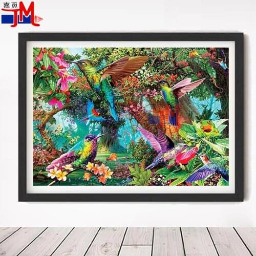 5D Diamond Painting Cross Stitch Animal Kit Full Square Round Diamond Embroidery Bird Flower Pictures Of Rhinestones Home Decor