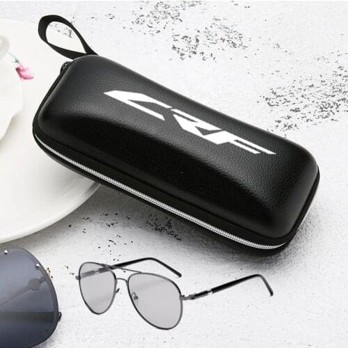 For Honda CRF250R CRF450R CRF 250 450 R 2007-2020 motorcycle Accessories Black leather women glasses Case sunglasses Case Box