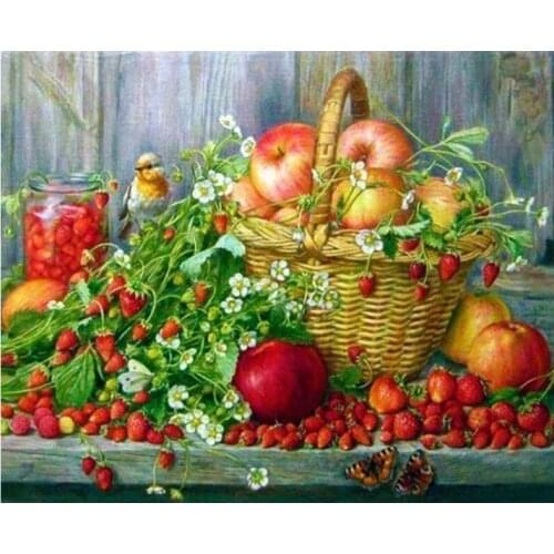 Diamond Embroidery Food 5D Diamond Mosaic Cross-Stitch Diamond Embroidery Rhinestones Painting