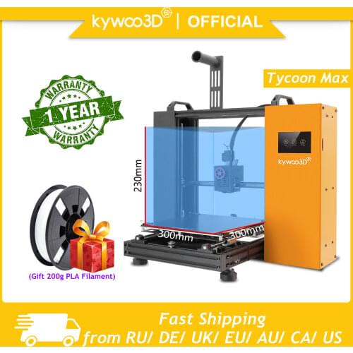 Kywoo3D Tycoon Max Large 3D Printer 32-bit Direct Drive XY-axis Linear Rail Dual Gantry 300*300*230mm Mute FDM Wifi 3D Printer