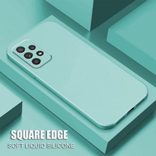 Camera Protector Liquid Silicone Phone Case For Samsung Galaxy A21s A31 A51 A71 A70 A22 A32 A52 A72 Original Square Back Cover