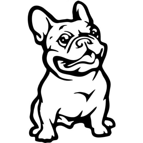 CK20333# Die-Cut Vinyl Decal French Bulldog Car Sticker Waterproof Auto Decors on Car Body Bumper Rear Window