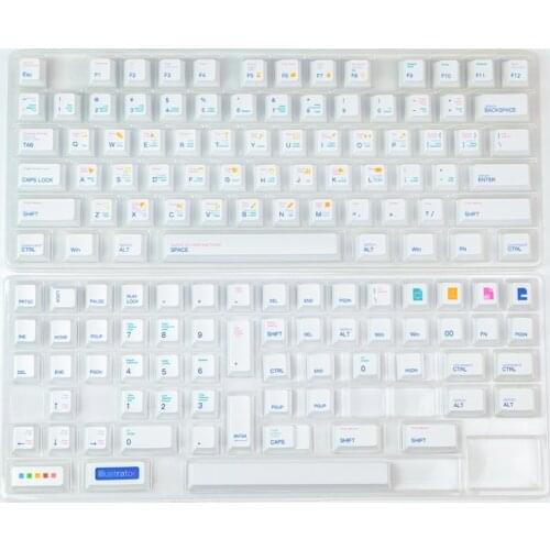 Color Keycaps PBT Customized Cherry Profile Universal Column Cross Axis Switches For Ansi 60% 80% 100% Mechanical Keyboard