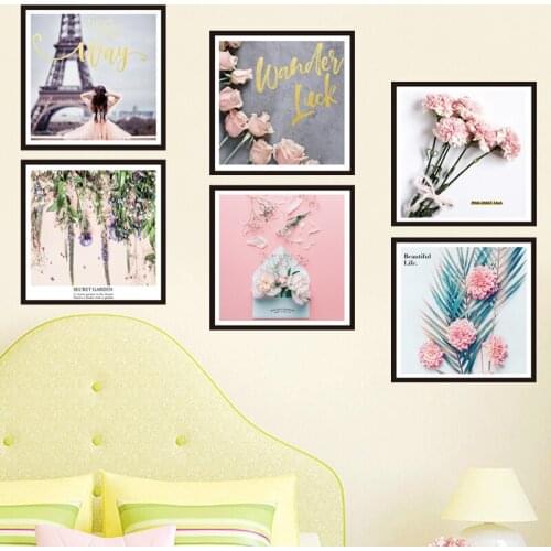 DIY 90*91cm Flower Building Wall Sticker Living Room Bedroom Home Decoration Adhesive Poster Wallpaper