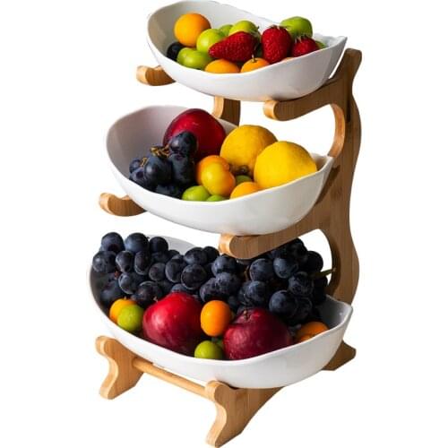 Living Room Home Plastic Three-layer Fruit Plate Snack Plate Creative Modern Dried Fruit Fruit Basket Candy Dish