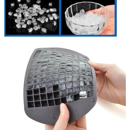 Food Grade 160 Grids Silicone Ice Cube Mold Maker Creative DIY Small Square Shape Fruit Tray Molds Kitchen Supplies Bar Tool