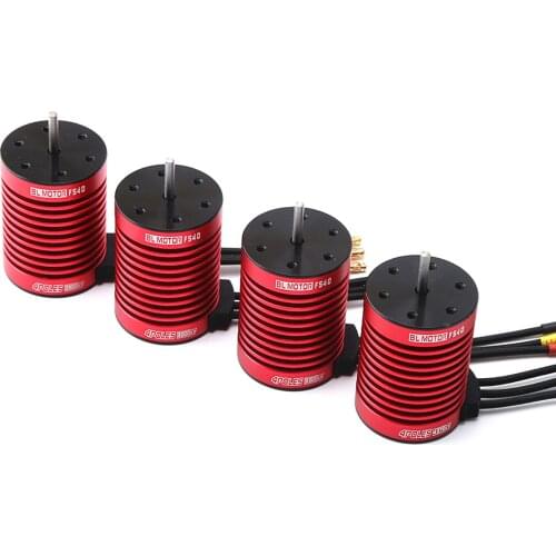 F540 Brushless Motor 4370KV RC Crawler Motor 4 Poles for1/10 RC Car Redcat Electric Volcano EPX PRO Blackout XTE