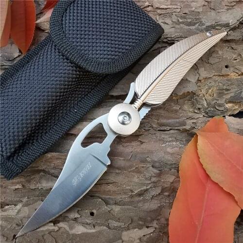 Outdoor Tactical Camping Hunting Survival Pocket Folding Knife Mini Utility Knife Super Military Collection Mini EDC Pocket Tool
