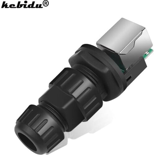 Kebidu 10pcs RJ45 socket panel mount IP68 Waterproof wire connectors M19 connector adapter