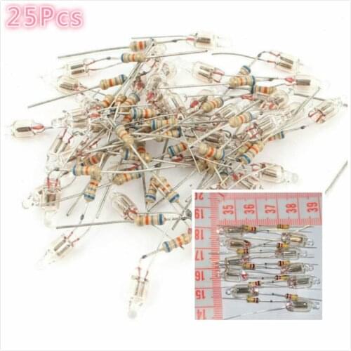 25pcs neon light bulbs 5x10mm main power indicator standard mini neon light indication, with resistance 100-220V