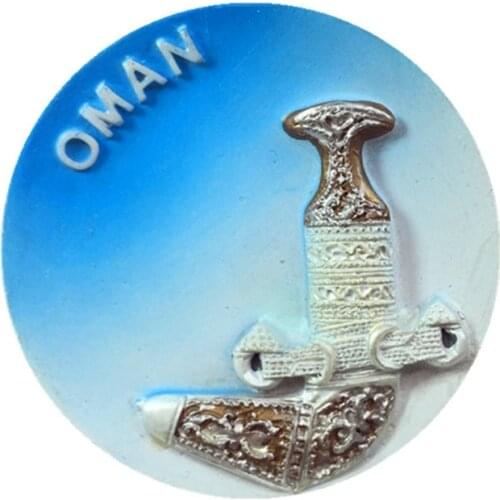 New Hand-painted Oman National Emblem 3D Fridge 3D Fridge Magnets Tourism Souvenirs Refrigerator Magnetic Stickers Gift
