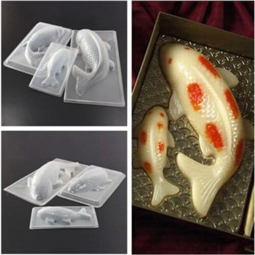 New Year 3D Plastic Cyprinoid Fish Carp Fish Mold,Cake Pudding Jelly Mold Sugarcraft Mold Tool Kitchen Ustensiles Patisserie