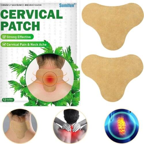 12pcs/bag Neck Knee Moxa Hot Moxibustion Plaster Massage Relaxation Leg Pain Relief Warming Meridians Plaster Sticker